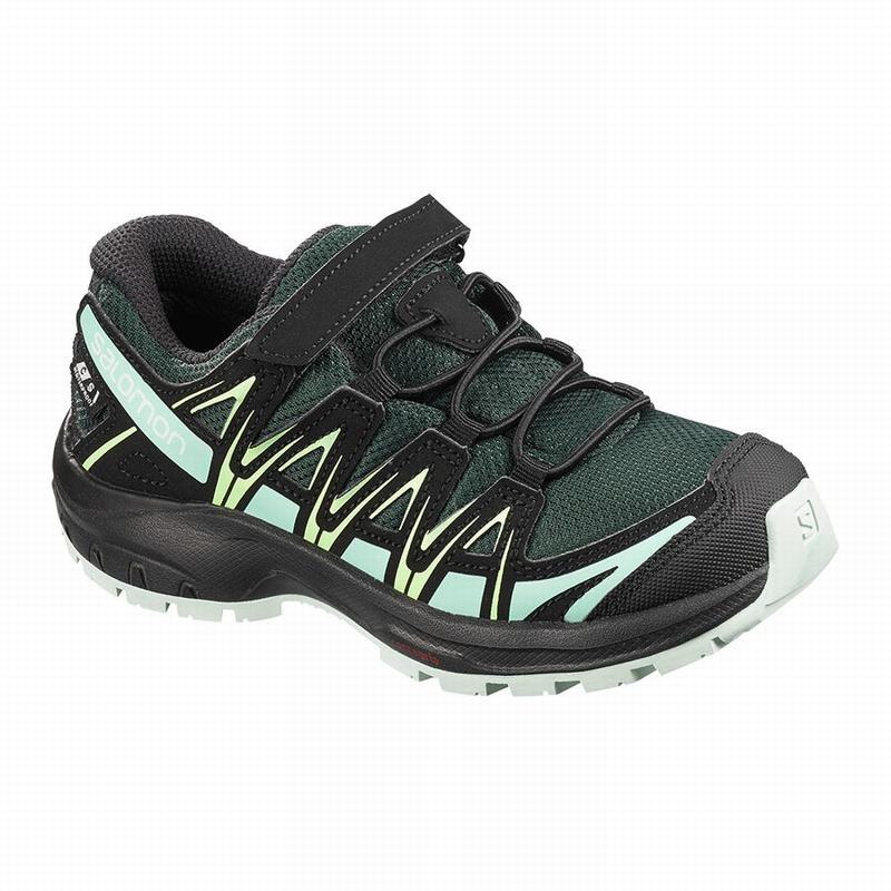 Zapatillas Trail Running Salomon Niños Verde / Negras - Salomon Argentina XA PRO 3D CSWP K ,863094-U